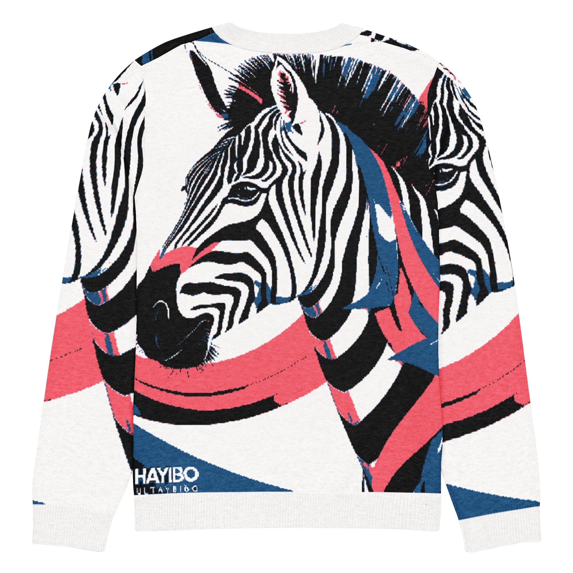 Hayibo: The Colorful Zebra – Knitted crew neck sweater - Image 18