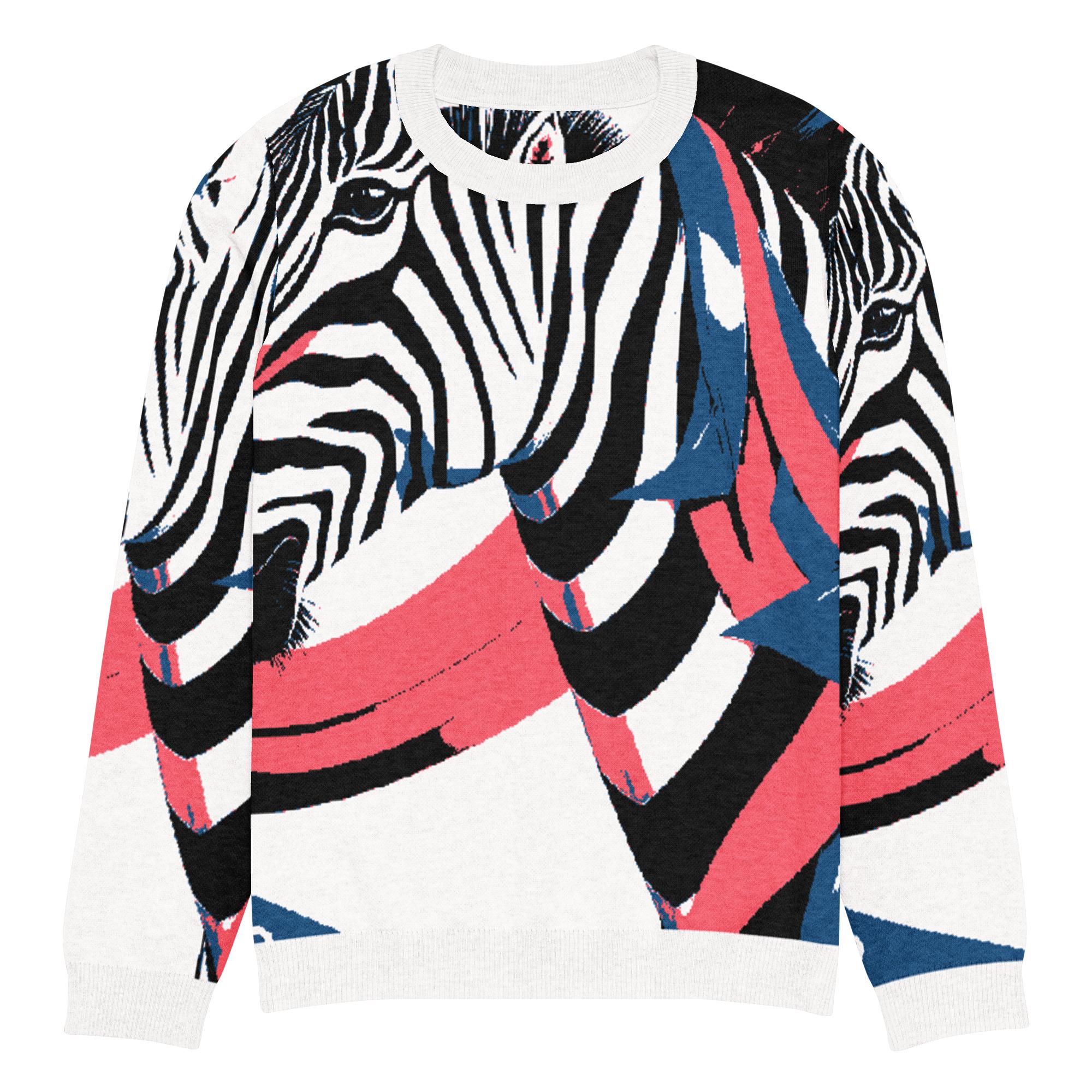 Hayibo: The Colorful Zebra – Knitted crew neck sweater - Image 17