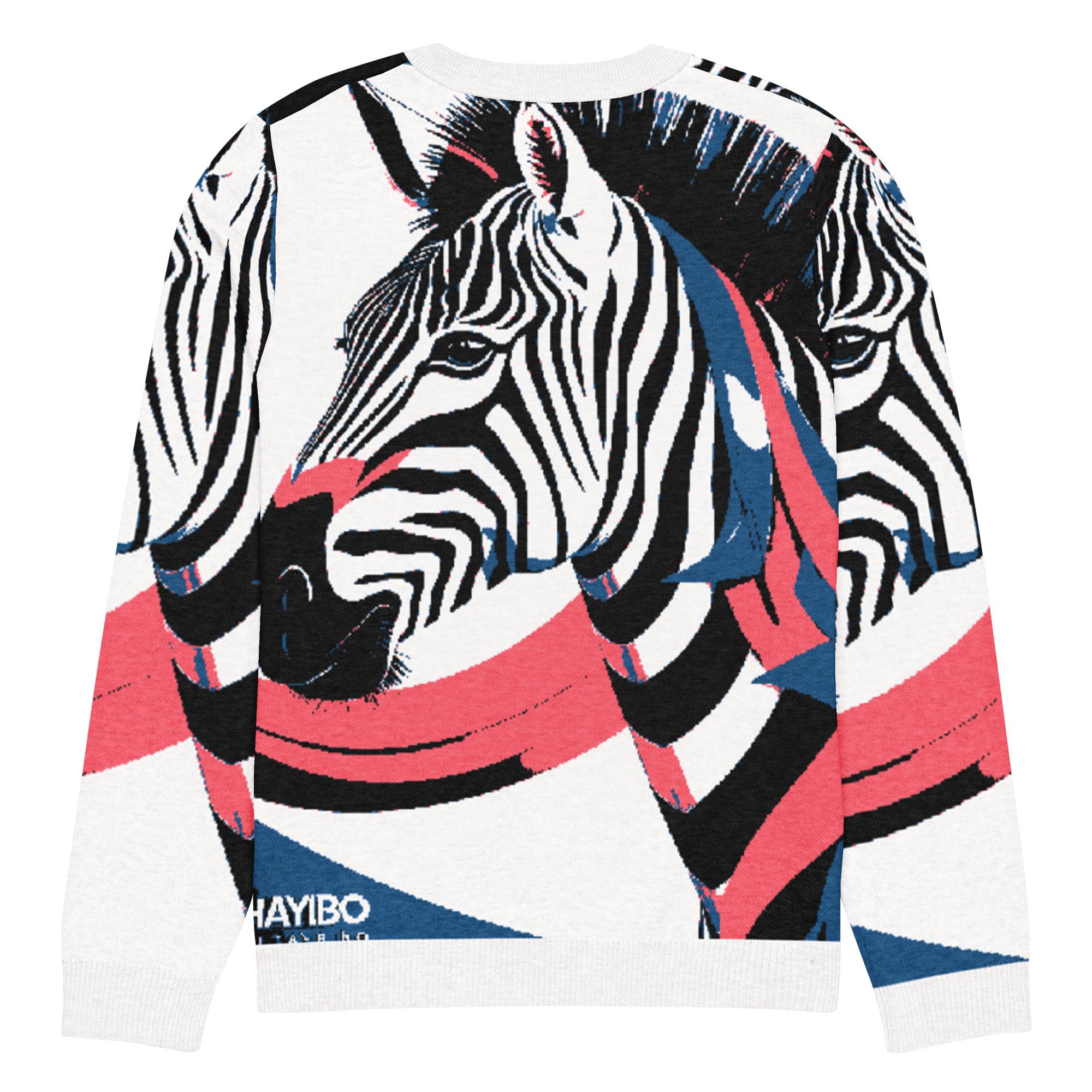 Hayibo: The Colorful Zebra – Knitted crew neck sweater - Image 12