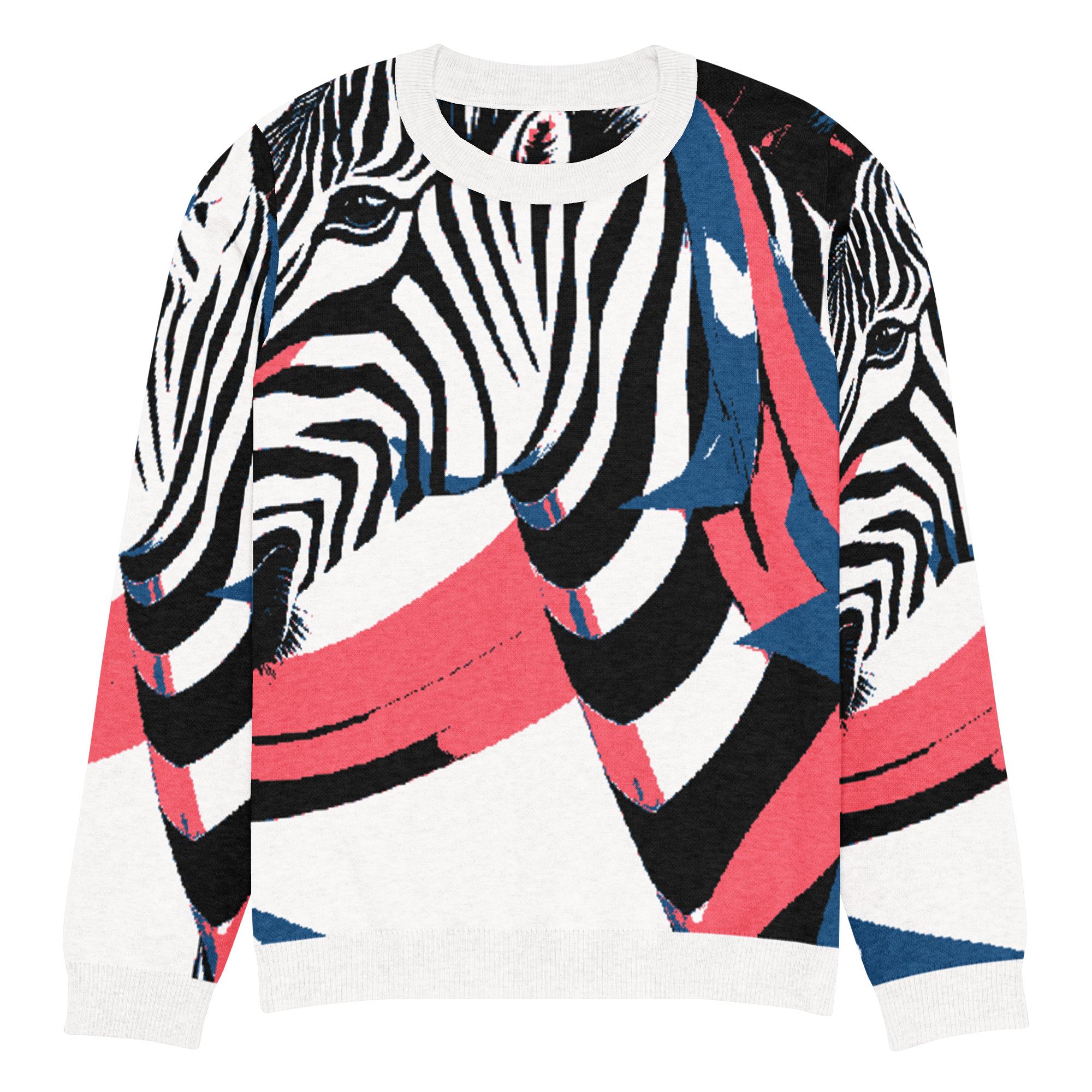 Hayibo: The Colorful Zebra – Knitted crew neck sweater - Image 11