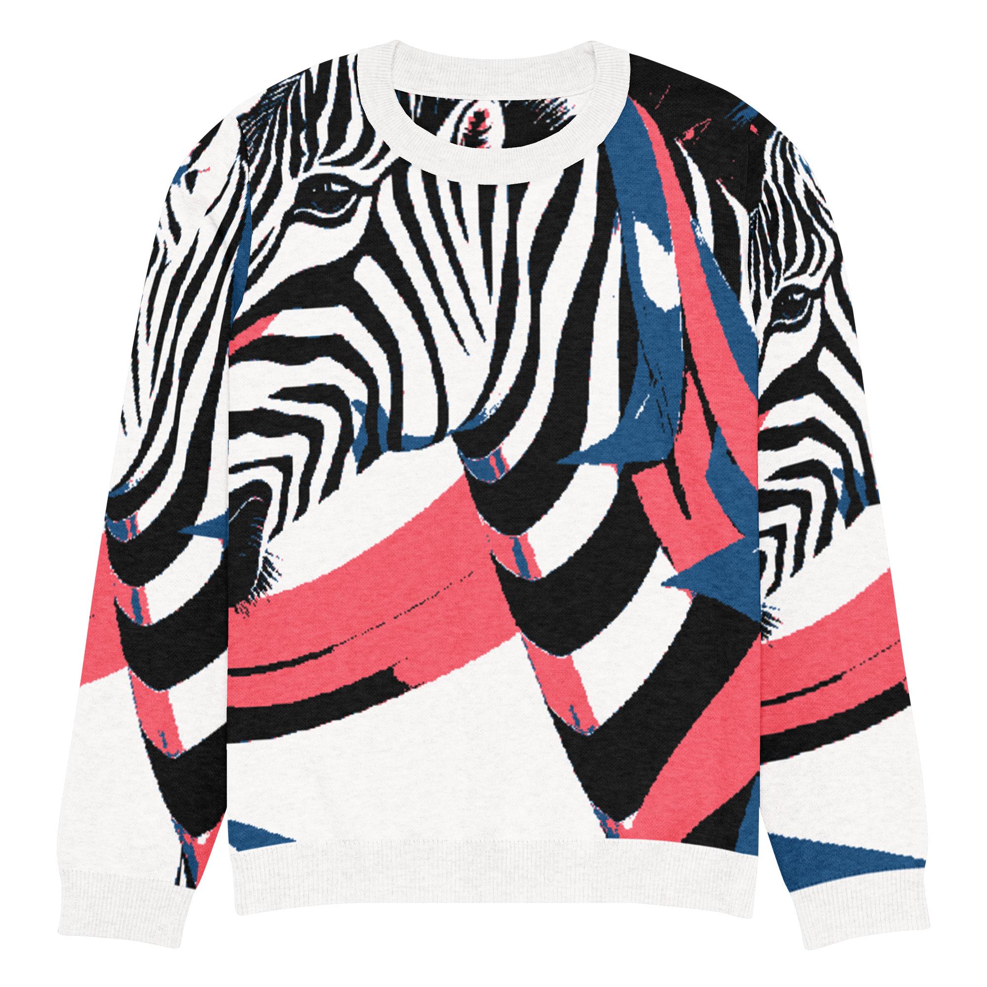 Hayibo: The Colorful Zebra – Knitted crew neck sweater - Image 13