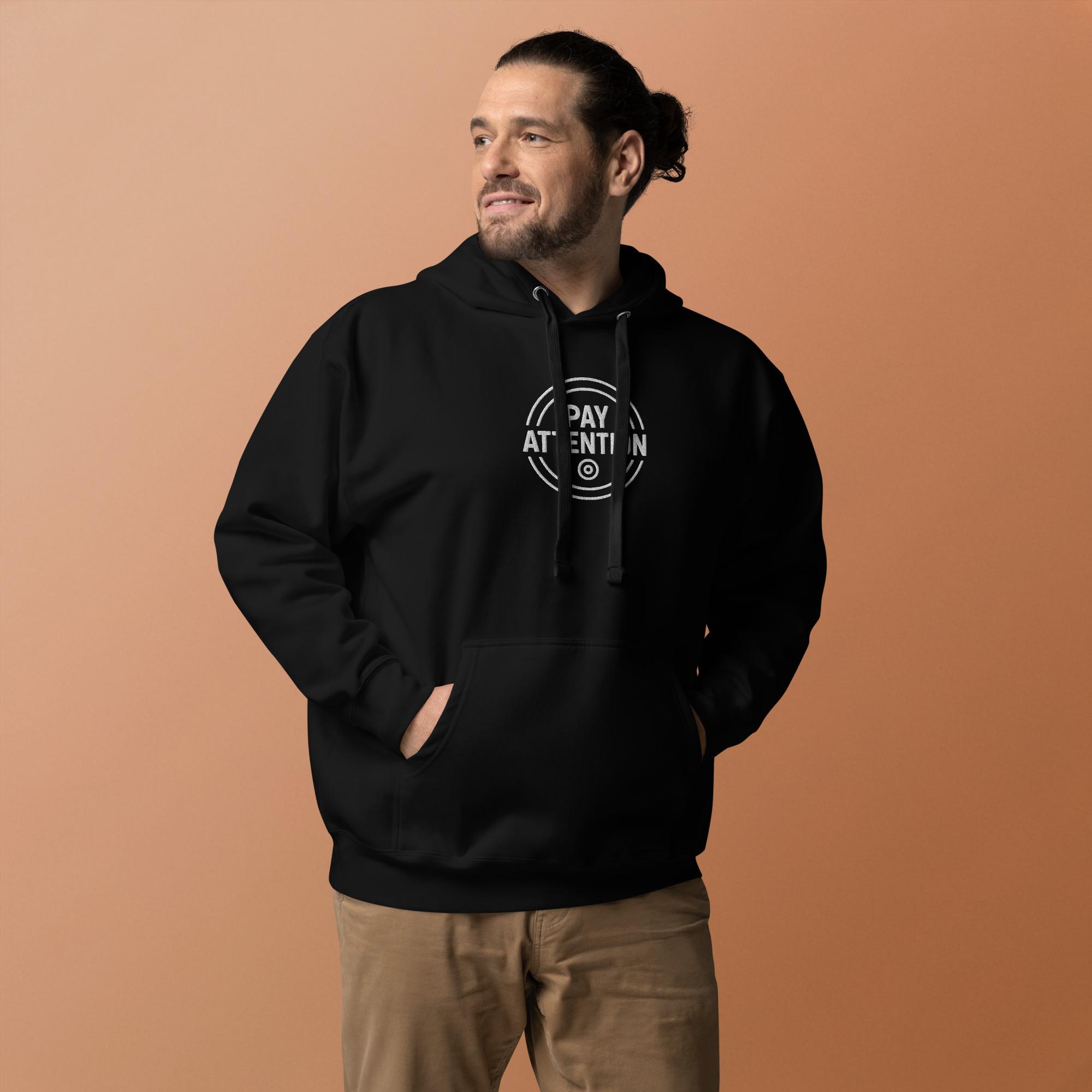 Pay Attention: To Your Circle 01 – Unisex Hoodie – White - Image 4