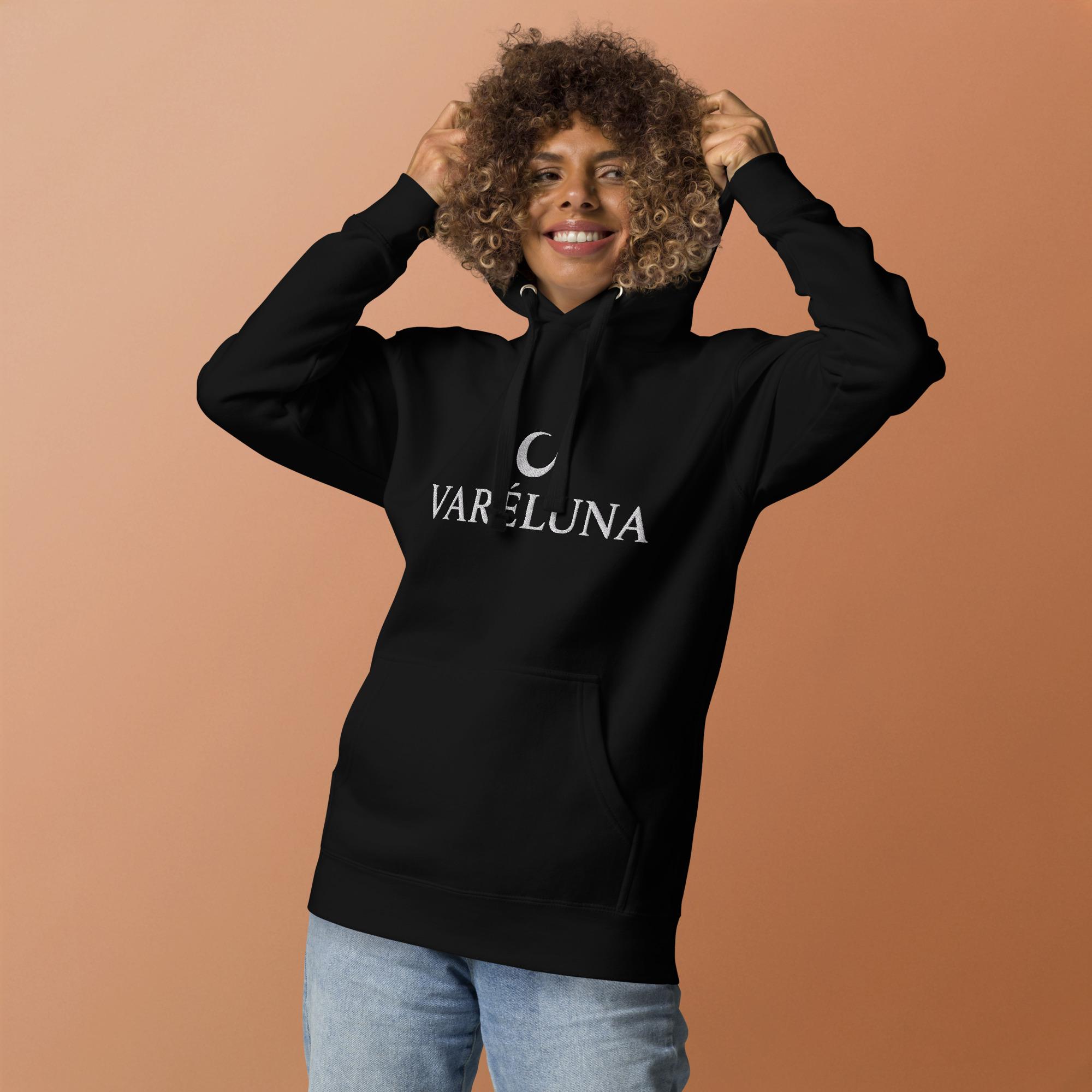 Varéluna: Signature Crest™ – Unisex Hoodie – White - Image 3