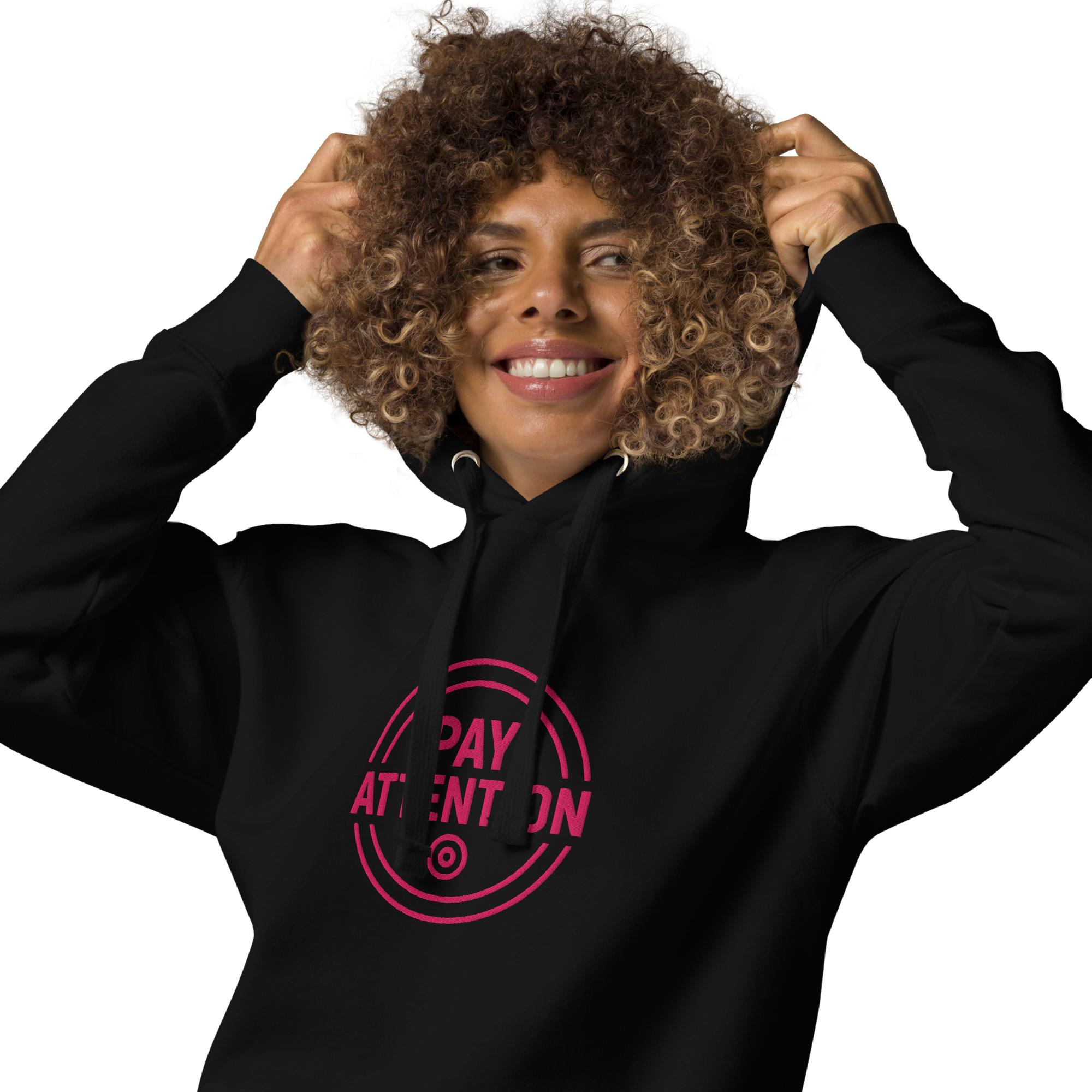 Pay Attention: To Your Circle 01 – Unisex Hoodie – Pink - Image 2