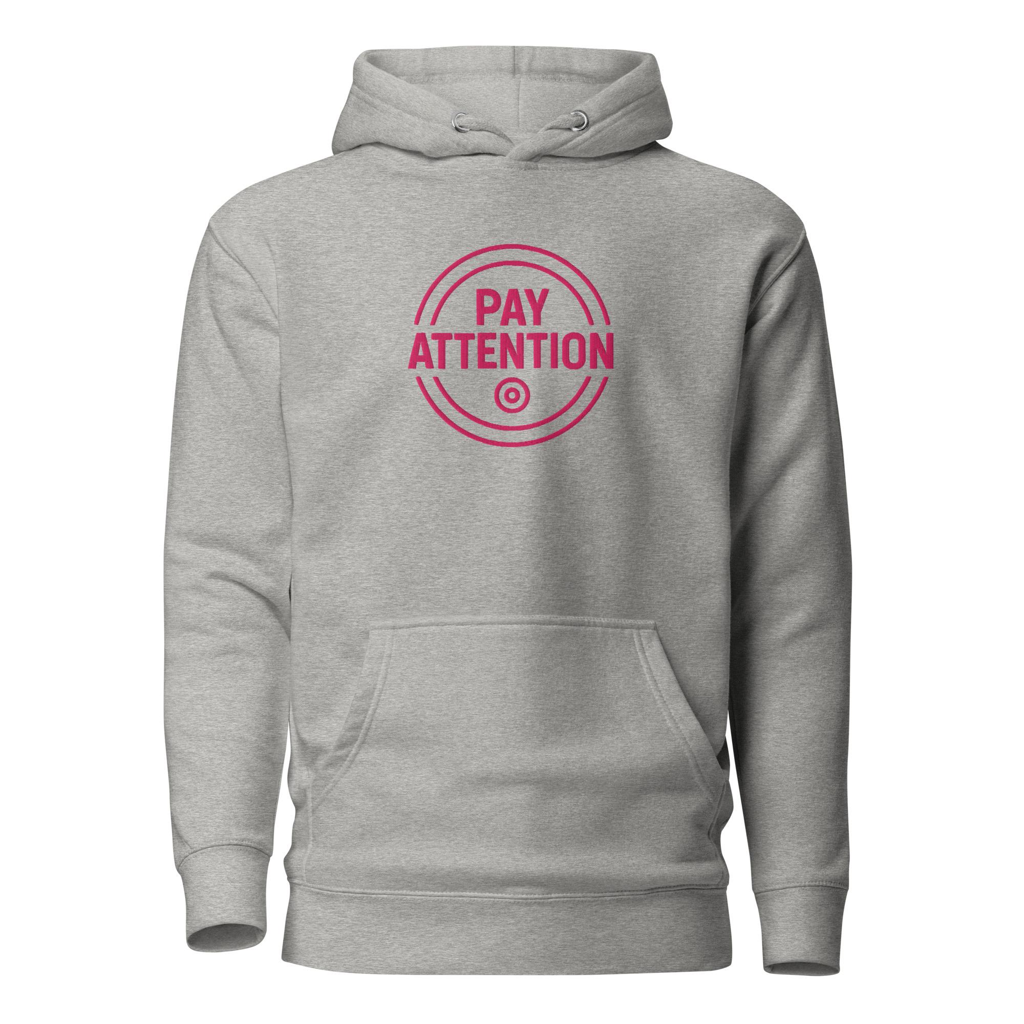 Pay Attention: To Your Circle 01 – Unisex Hoodie – Pink - Image 9