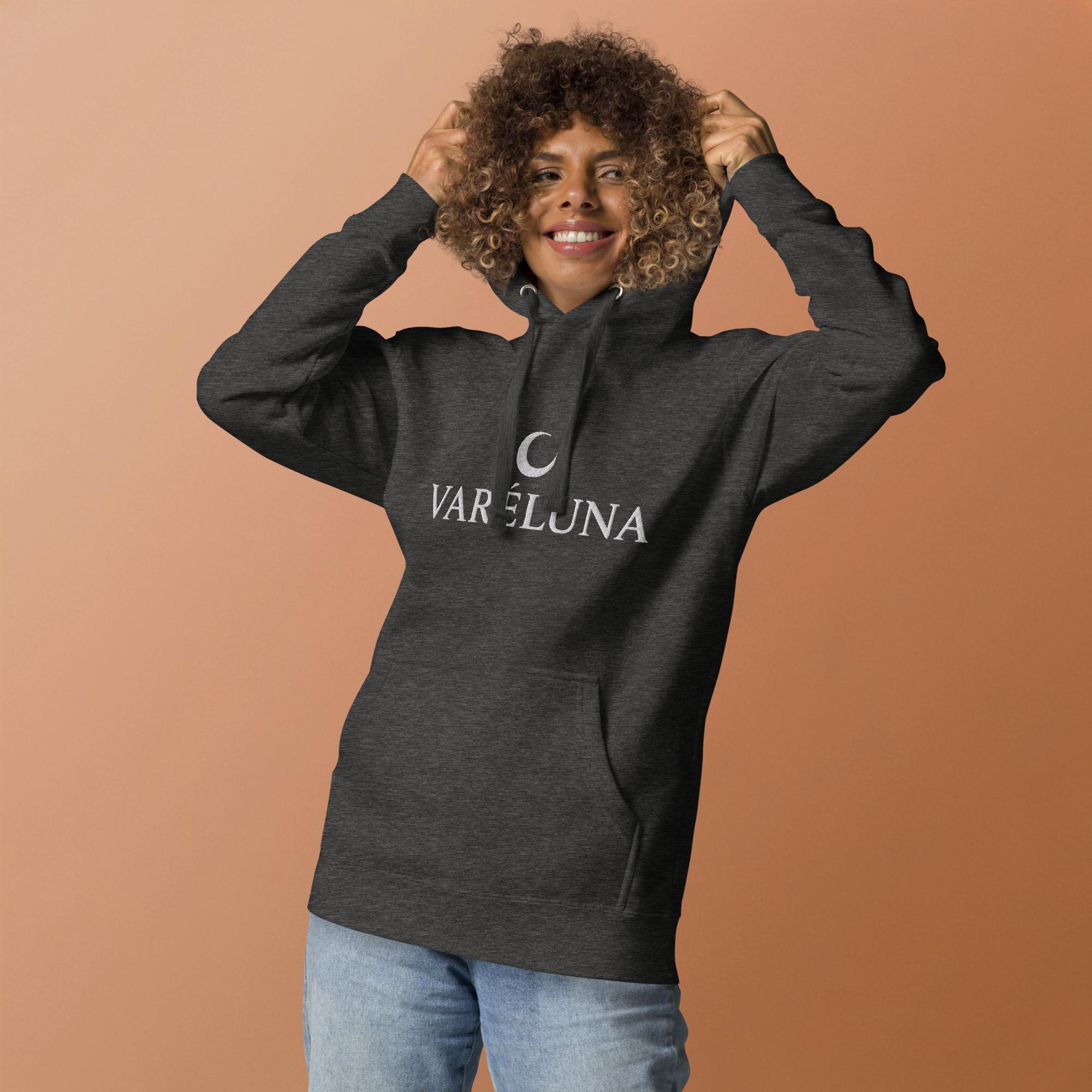 Varéluna: Signature Crest™ – Unisex Hoodie – White - Image 7