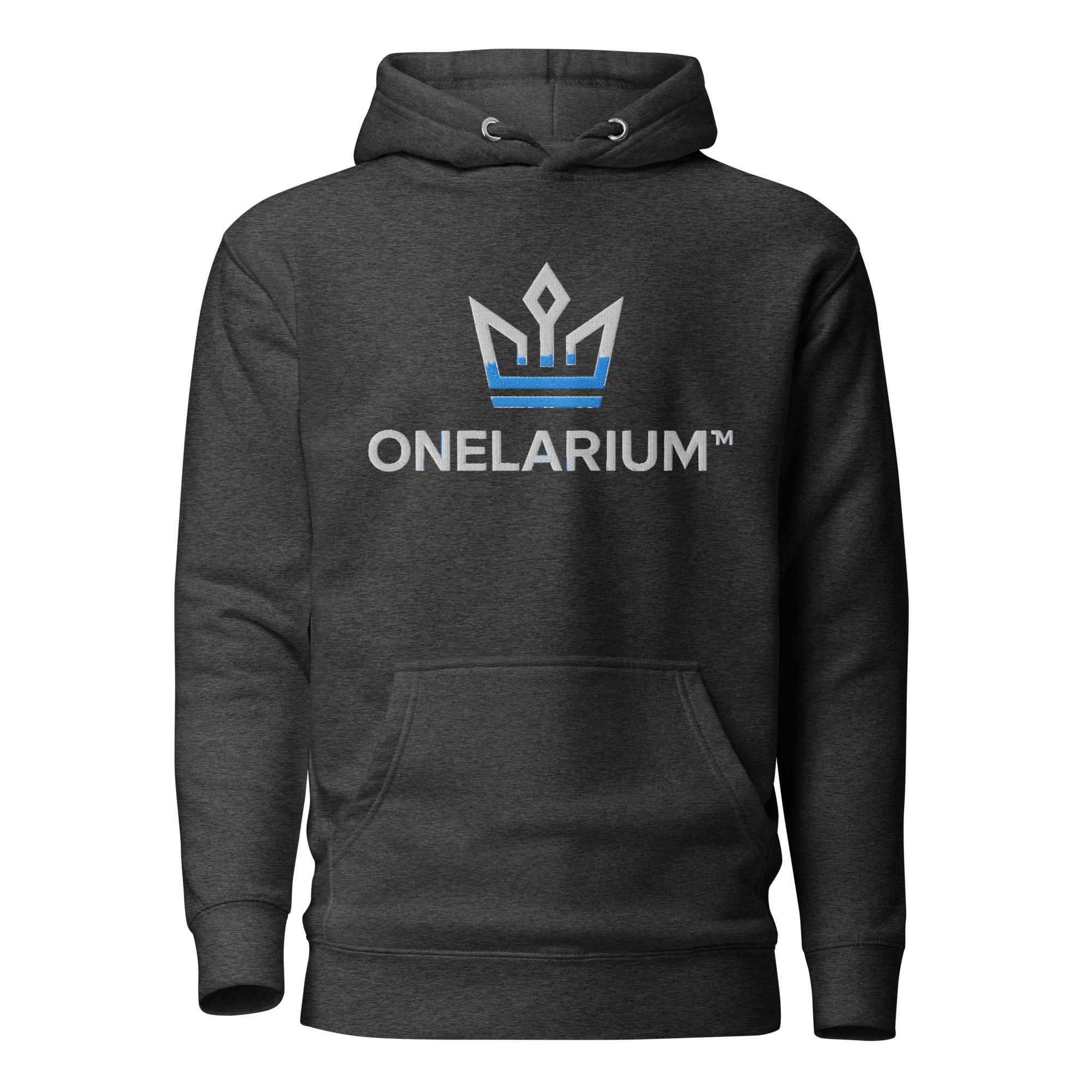 Onelarium: Design 01 – Unisex Hoodie – White & Aqua - Image 7