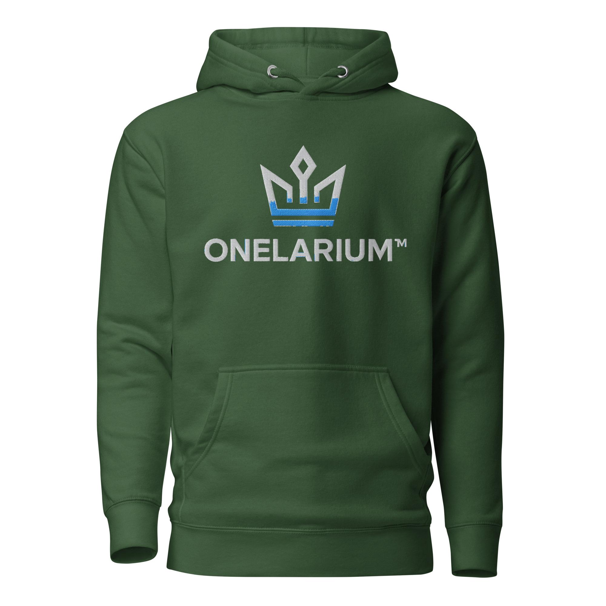 Onelarium: Design 01 – Unisex Hoodie – White & Aqua - Image 15