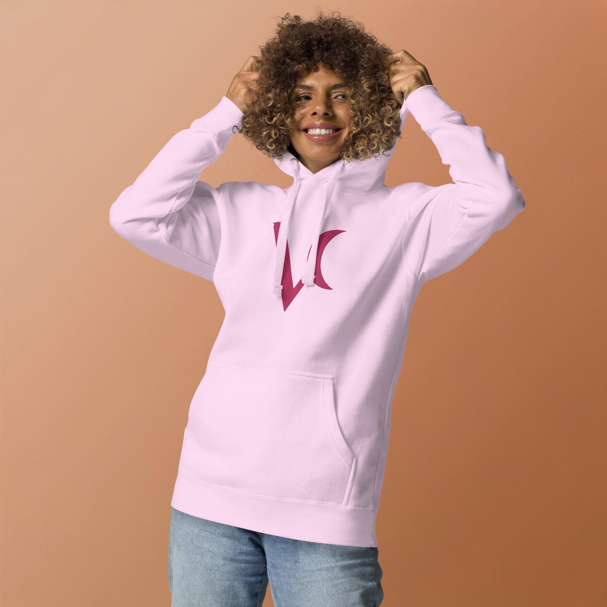 Varéluna: The VARÉ Crest™ – Unisex Hoodie – Pink - Image 4