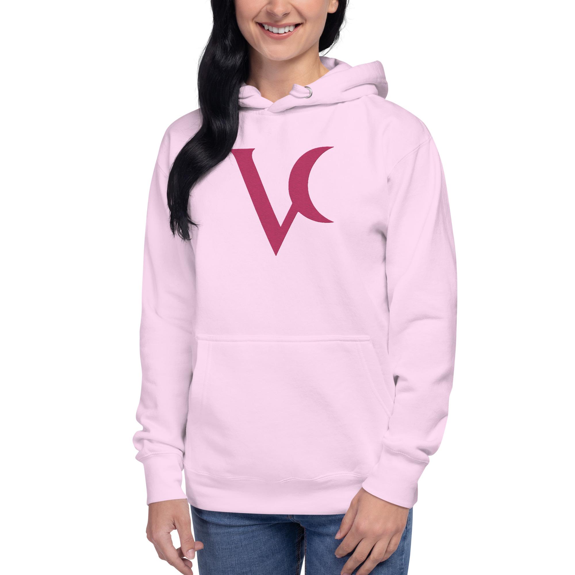 Varéluna: The VARÉ Crest™ – Unisex Hoodie – Pink - Image 6