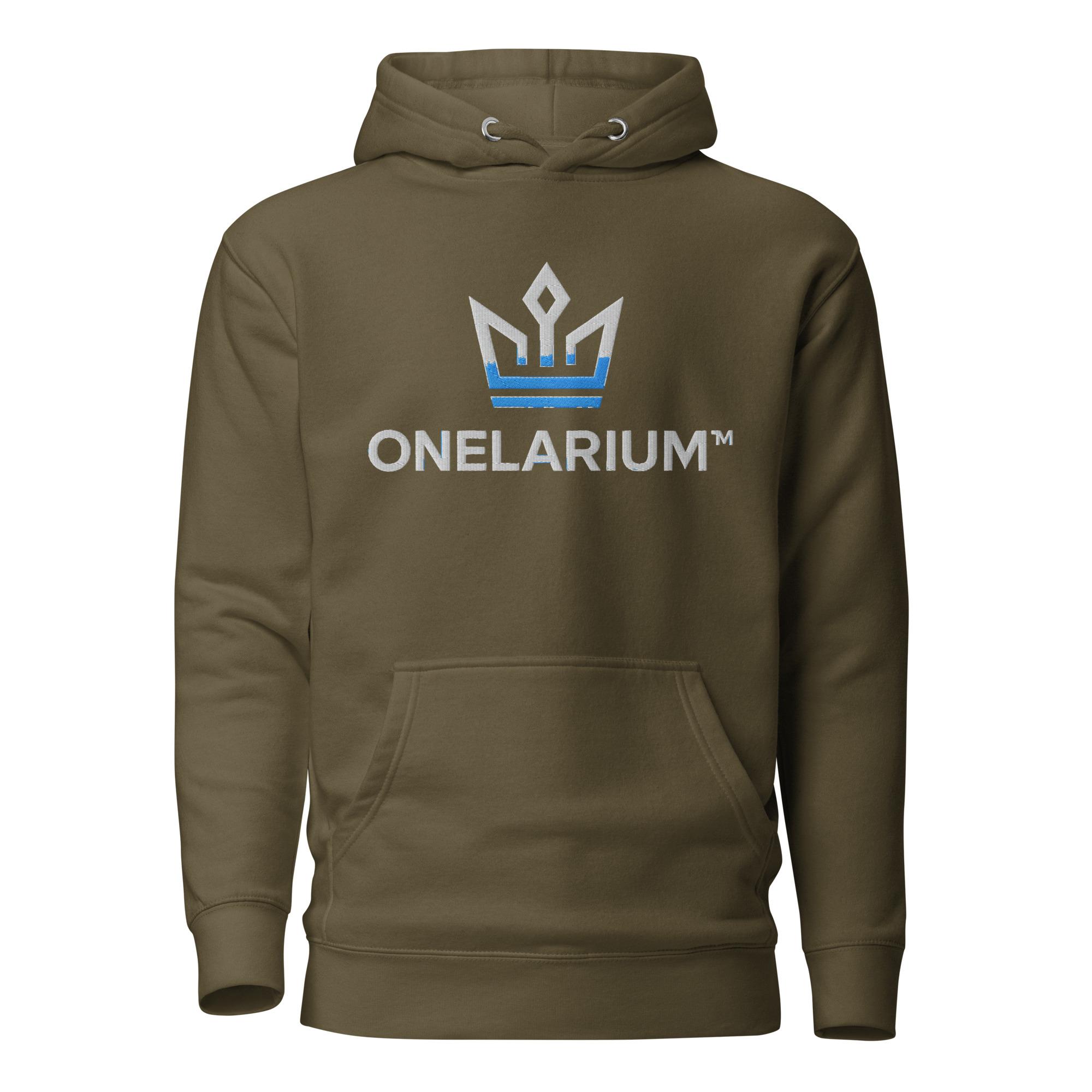Onelarium: Design 01 – Unisex Hoodie – White & Aqua - Image 17