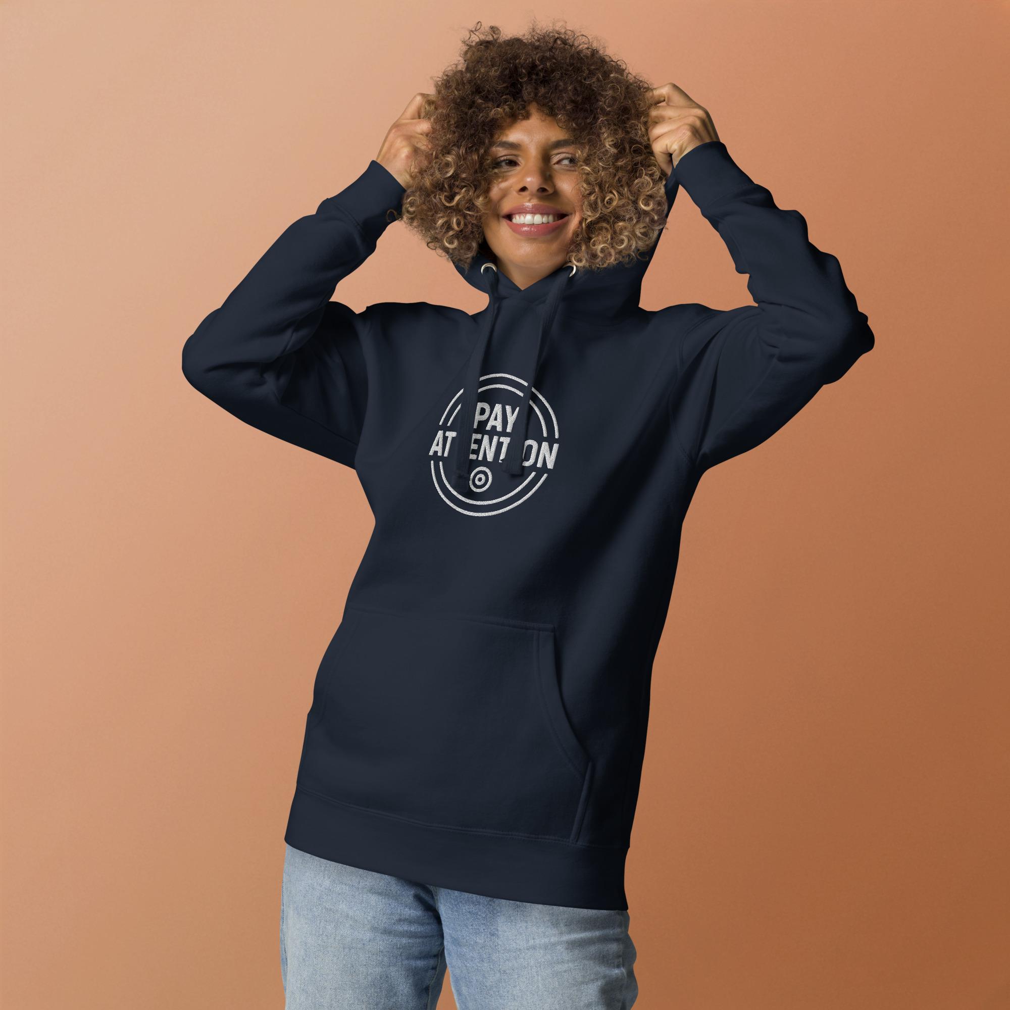 Pay Attention: To Your Circle 01 – Unisex Hoodie – White - Image 2