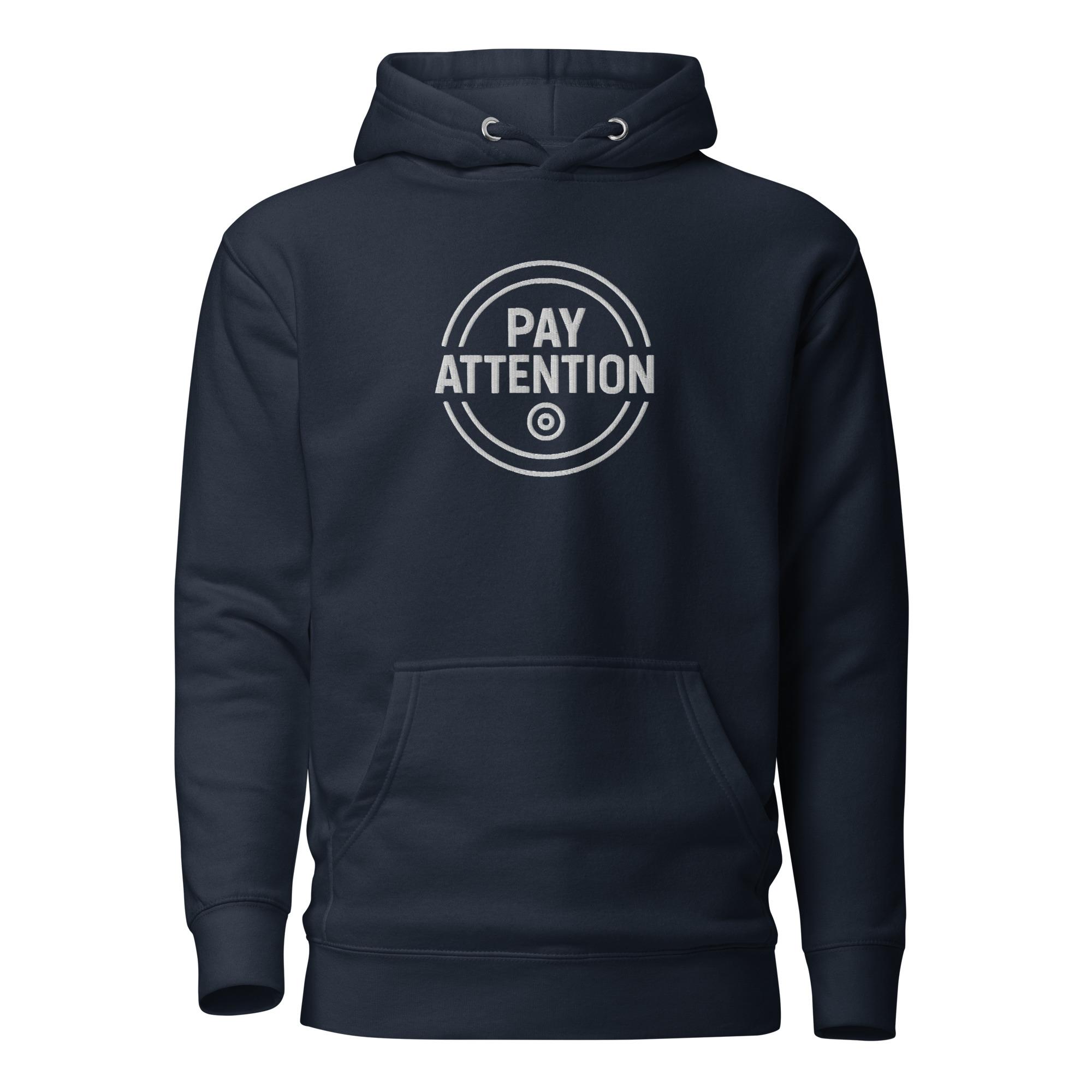 Pay Attention: To Your Circle 01 – Unisex Hoodie – White - Image 6