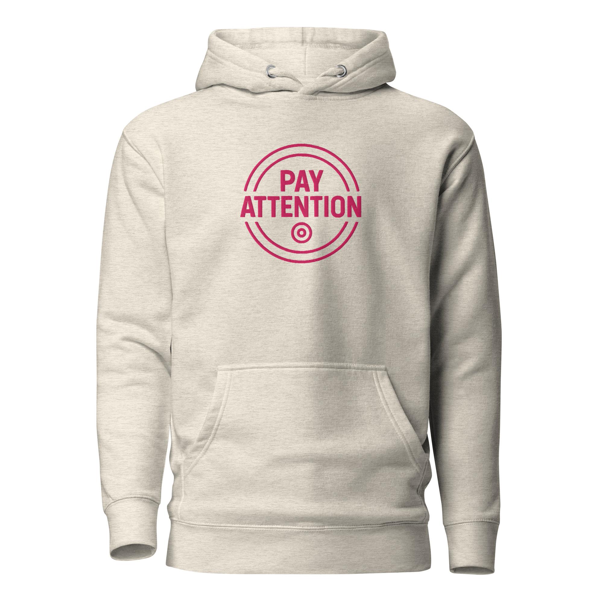 Pay Attention: To Your Circle 01 – Unisex Hoodie – Pink - Image 13