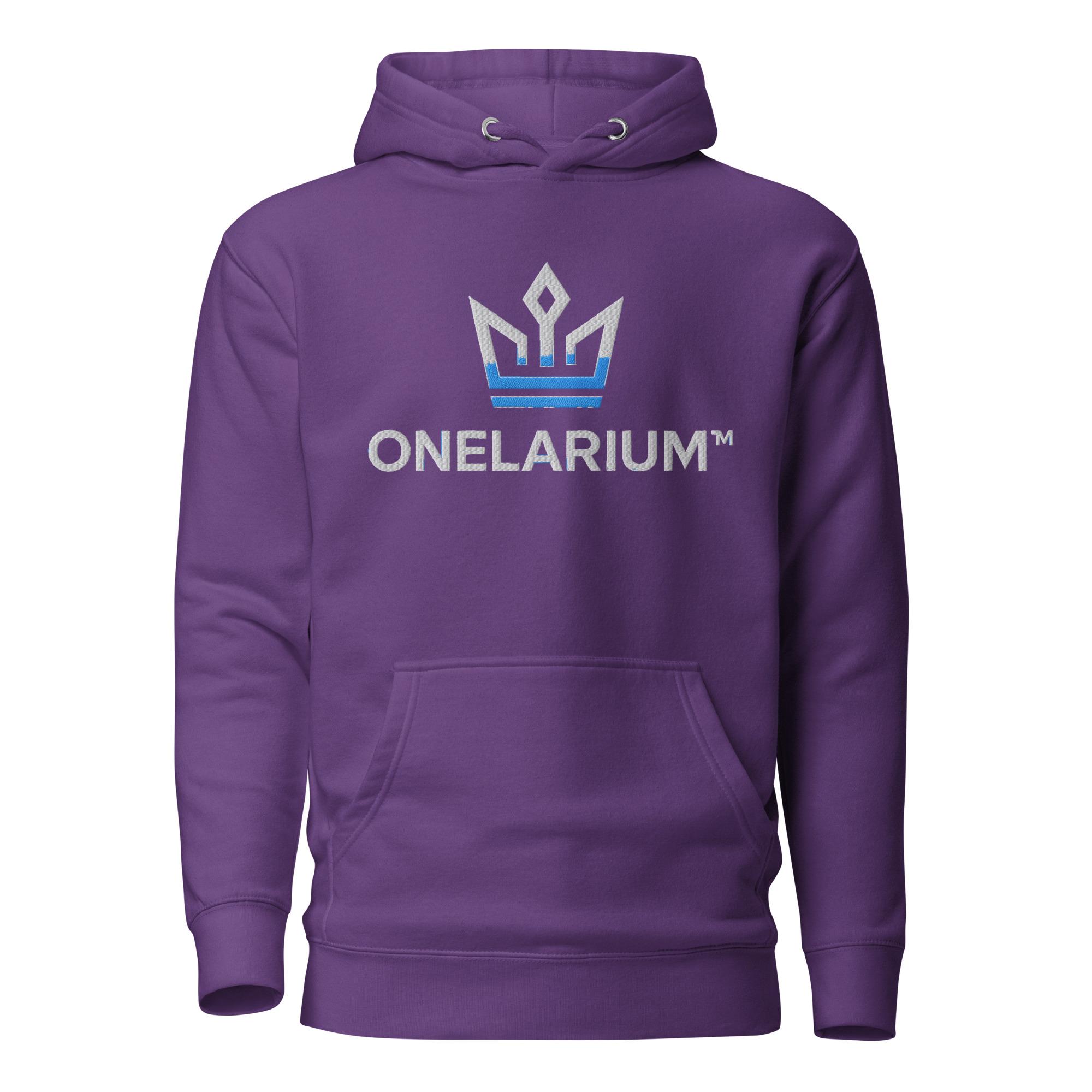 Onelarium: Design 01 – Unisex Hoodie – White & Aqua - Image 13