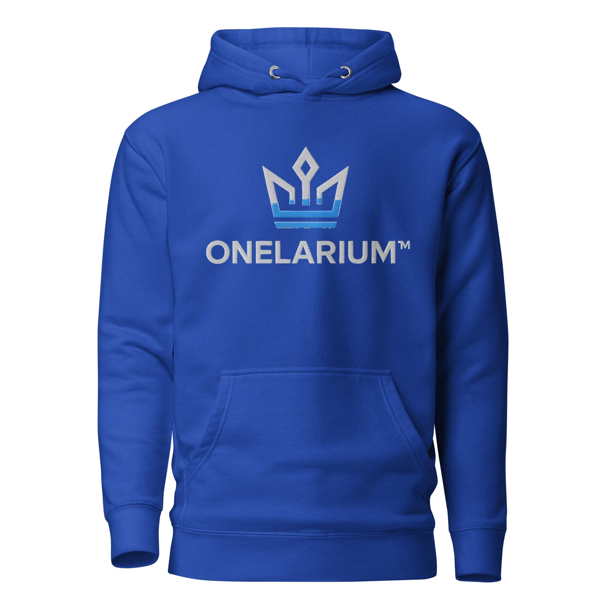 Onelarium: Design 01 – Unisex Hoodie – White & Aqua - Image 11