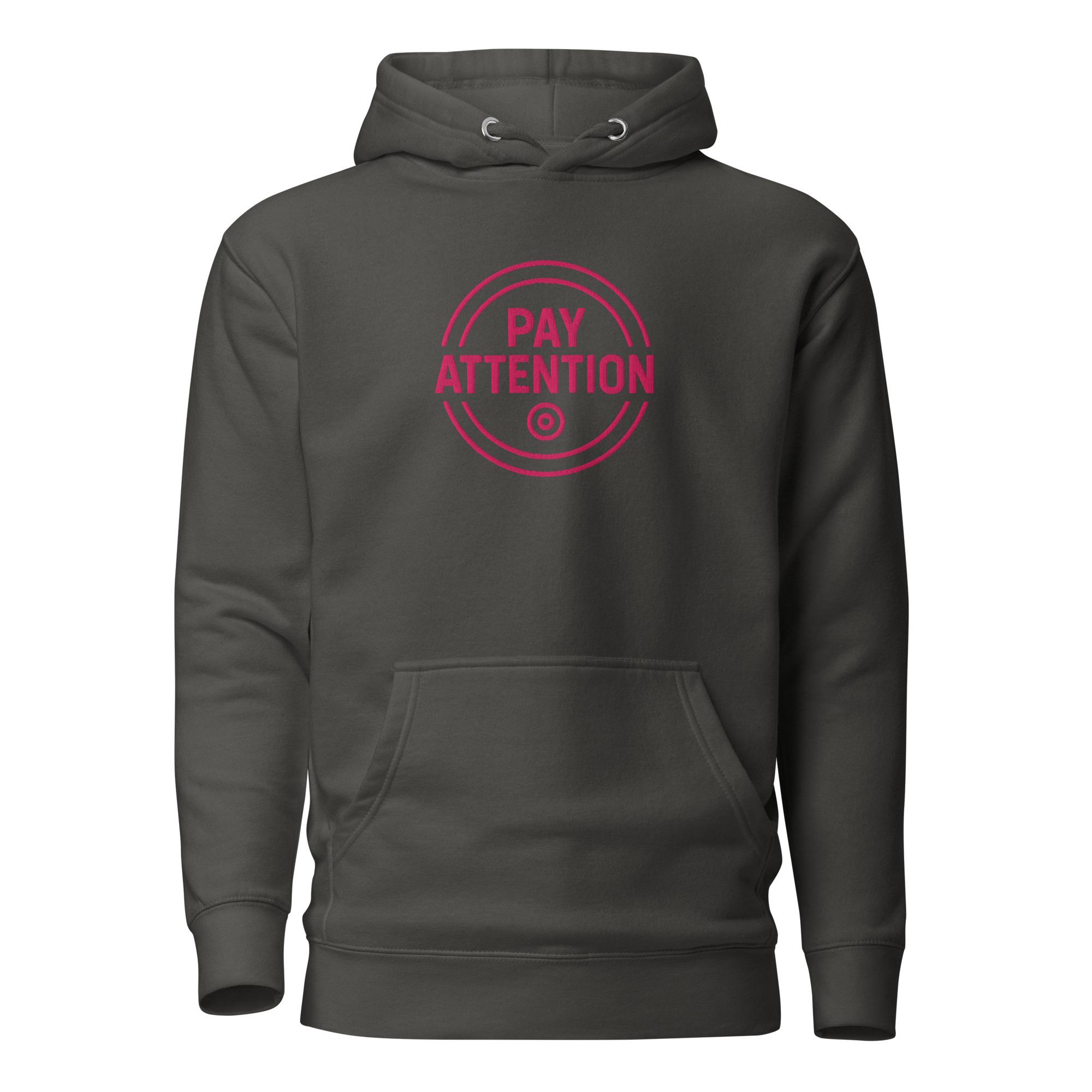 Pay Attention: To Your Circle 01 – Unisex Hoodie – Pink - Image 7