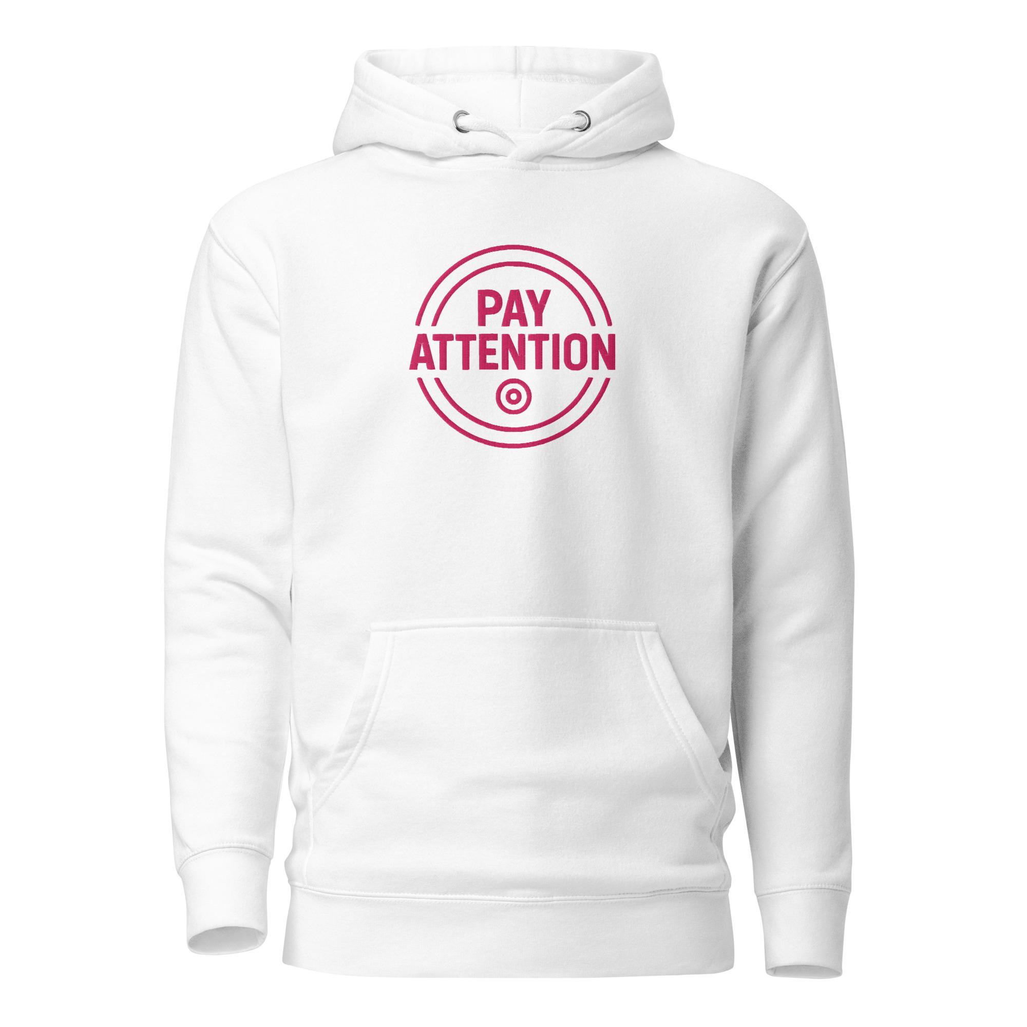 Pay Attention: To Your Circle 01 – Unisex Hoodie – Pink - Image 15