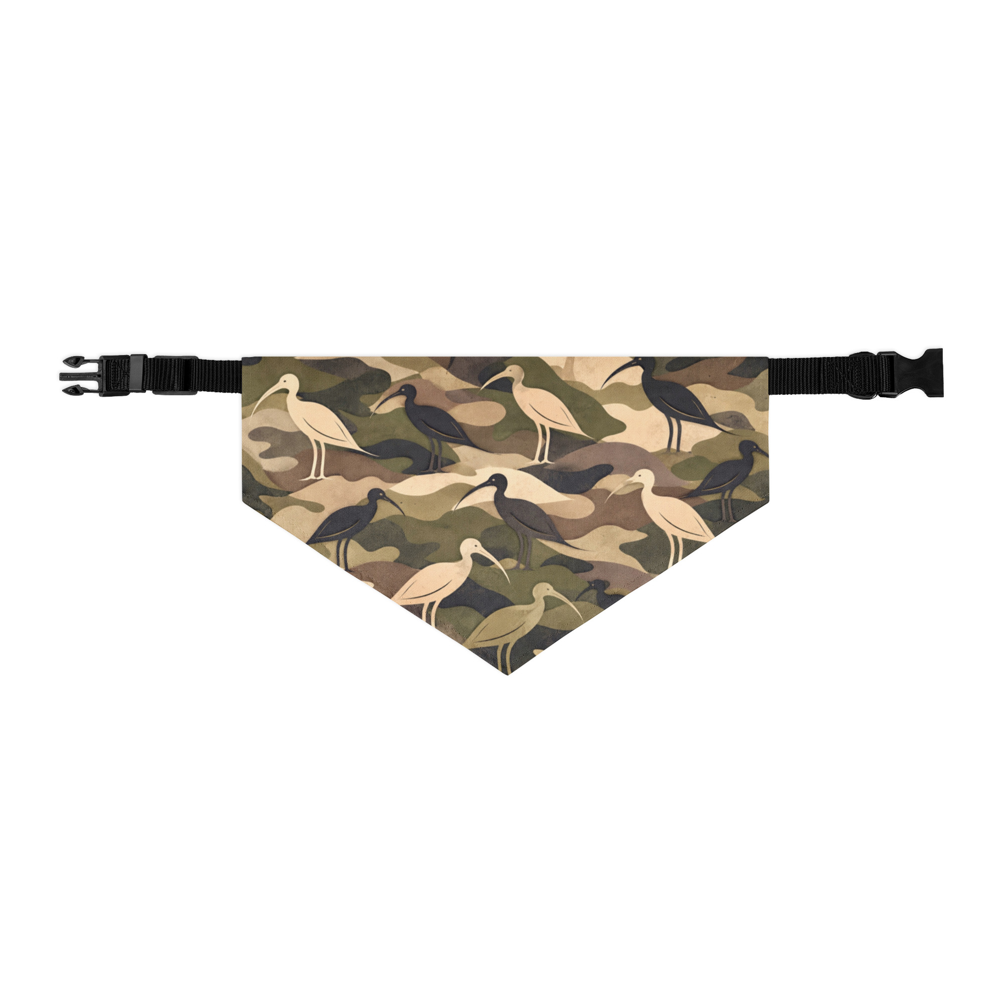 Modern Camouflage Ibis – Pet bandana collar – Olive, Khaki & Black