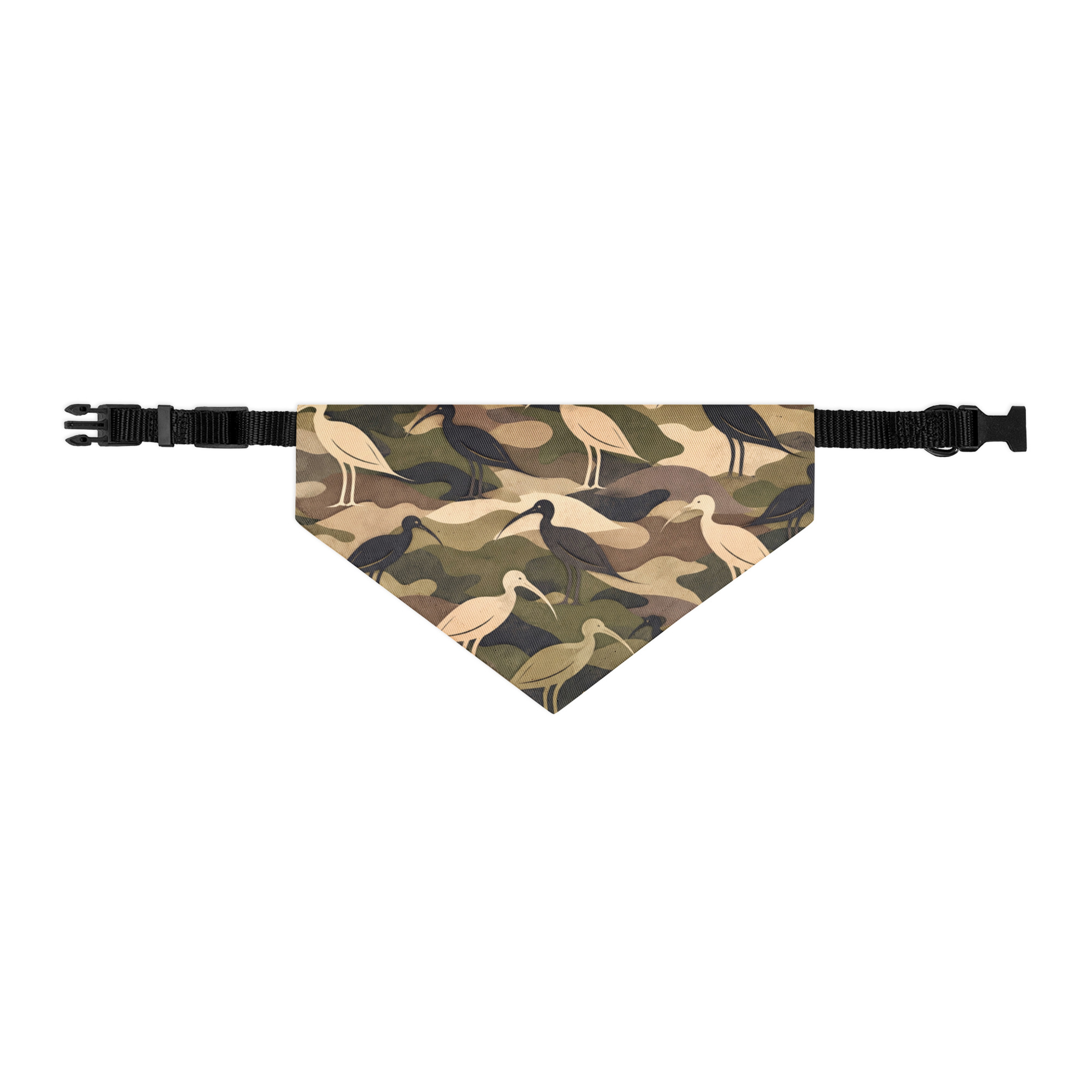 Modern Camouflage Ibis – Pet bandana collar – Olive, Khaki & Black - Image 2