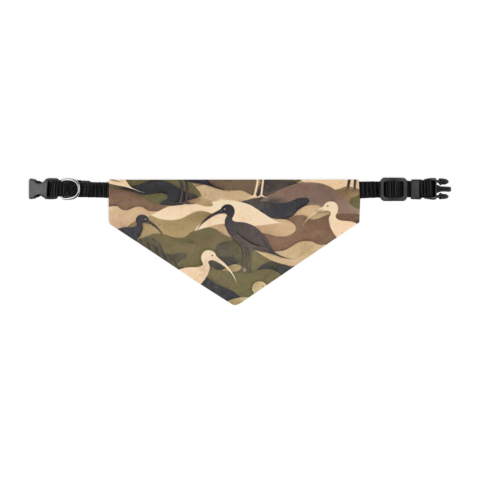 Modern Camouflage Ibis – Pet bandana collar – Olive, Khaki & Black - Image 3