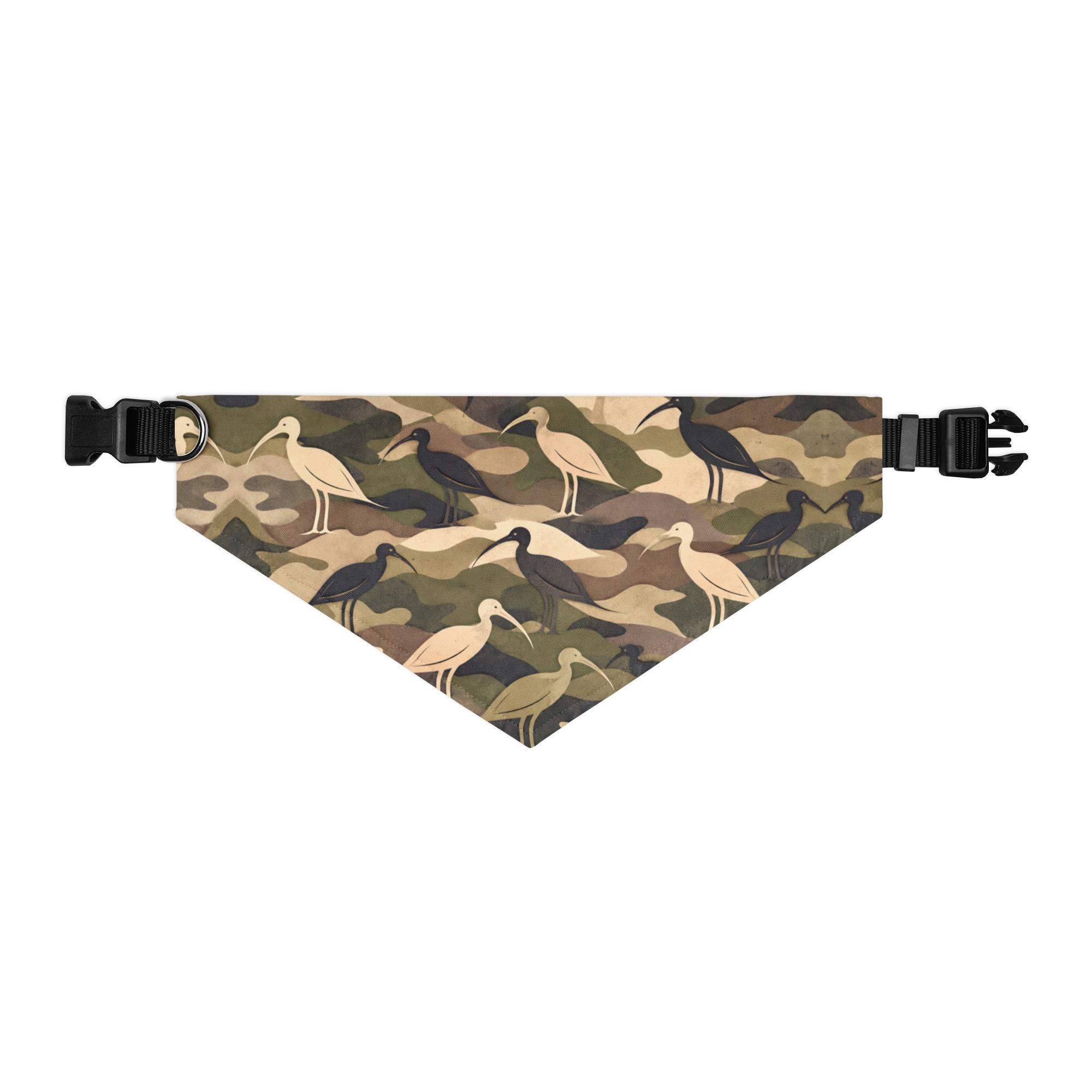 Modern Camouflage Ibis – Pet bandana collar – Olive, Khaki & Black - Image 4