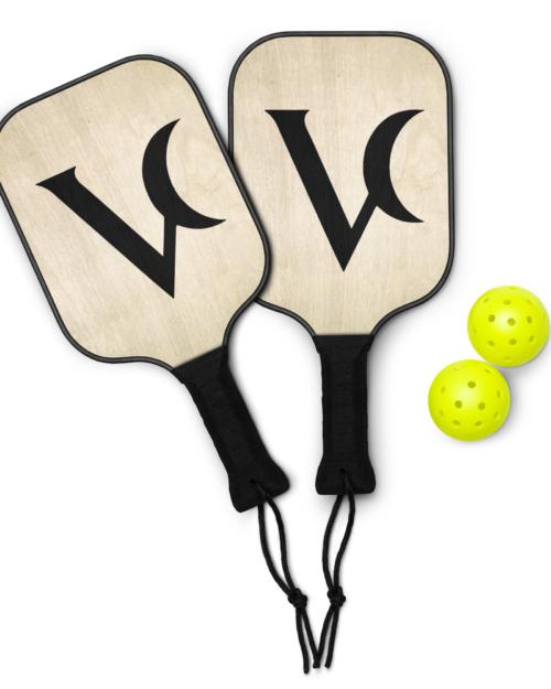 Varéluna: The VARÉ Crest™ – Pickleball paddle set – Black