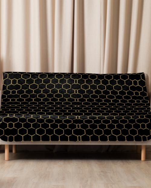 TALISHÉN: Steel Spine Hex Pattern – Sherpa blanket