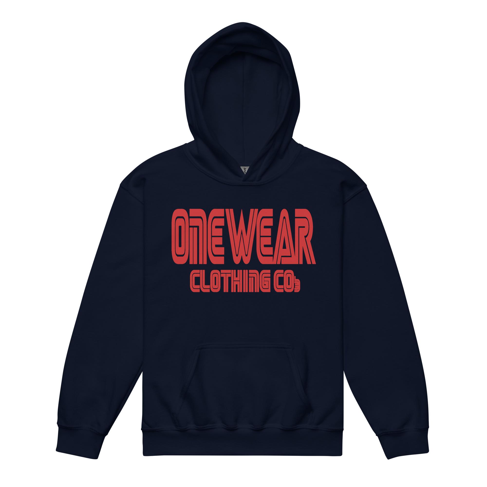 One Wear Graphic Series 30 – Youth heavy blend hoodie – Red - Image 4