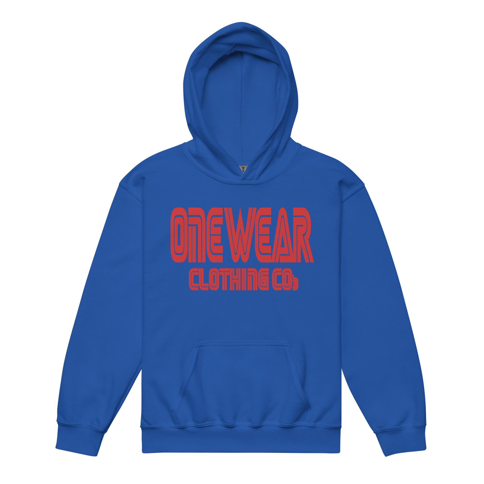 One Wear Graphic Series 30 – Youth heavy blend hoodie – Red - Image 6