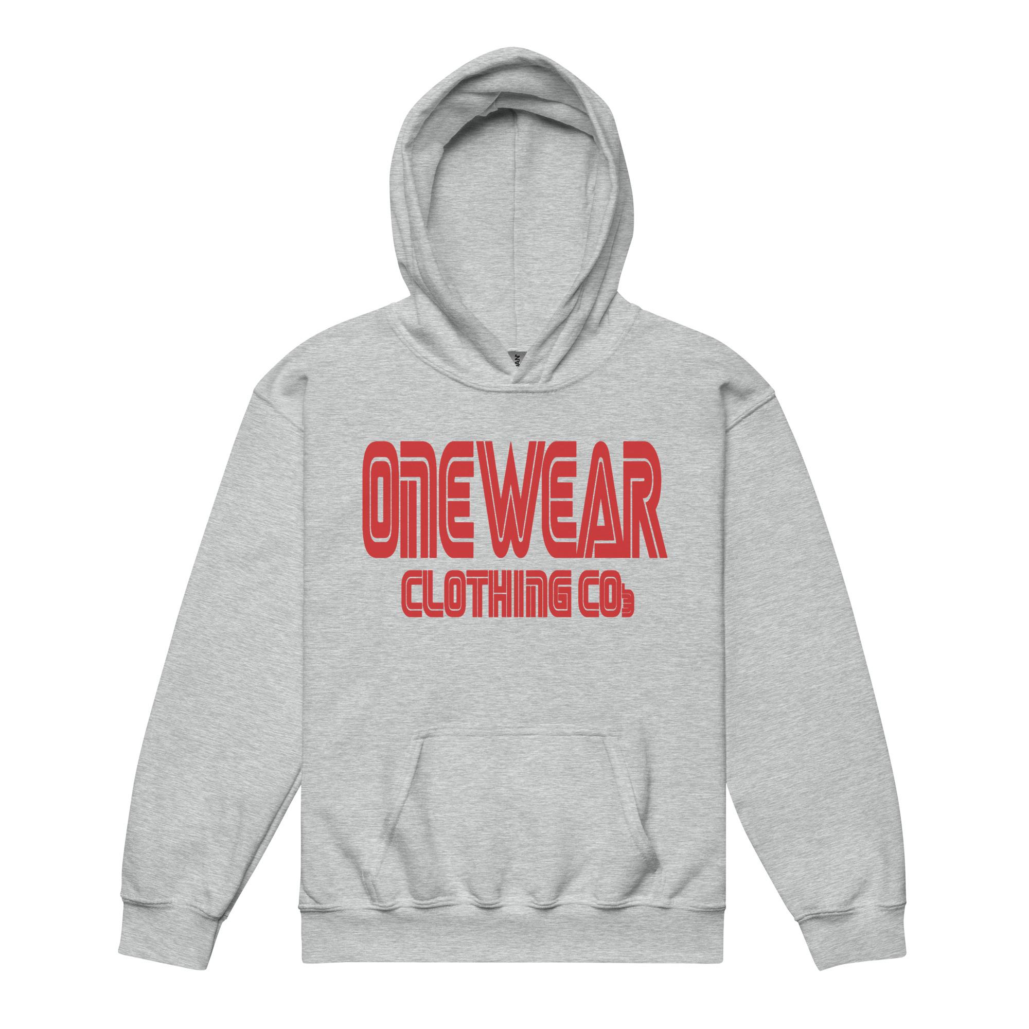 One Wear Graphic Series 30 – Youth heavy blend hoodie – Red - Image 8