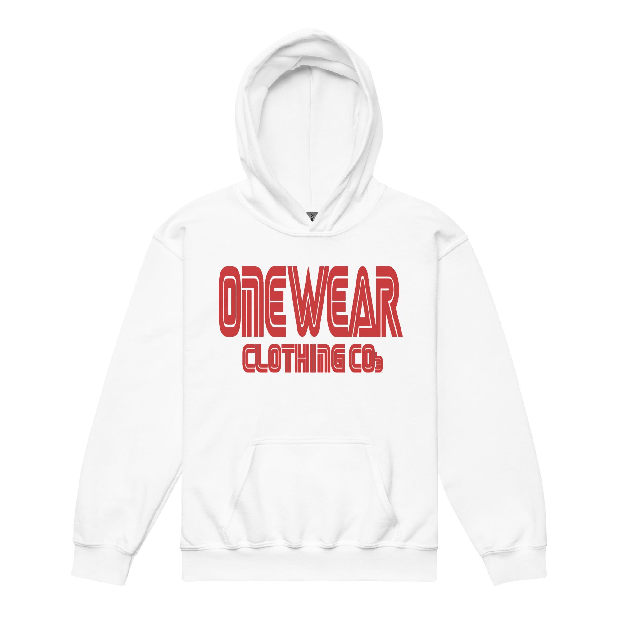 One Wear Graphic Series 30 – Youth heavy blend hoodie – Red - Image 10